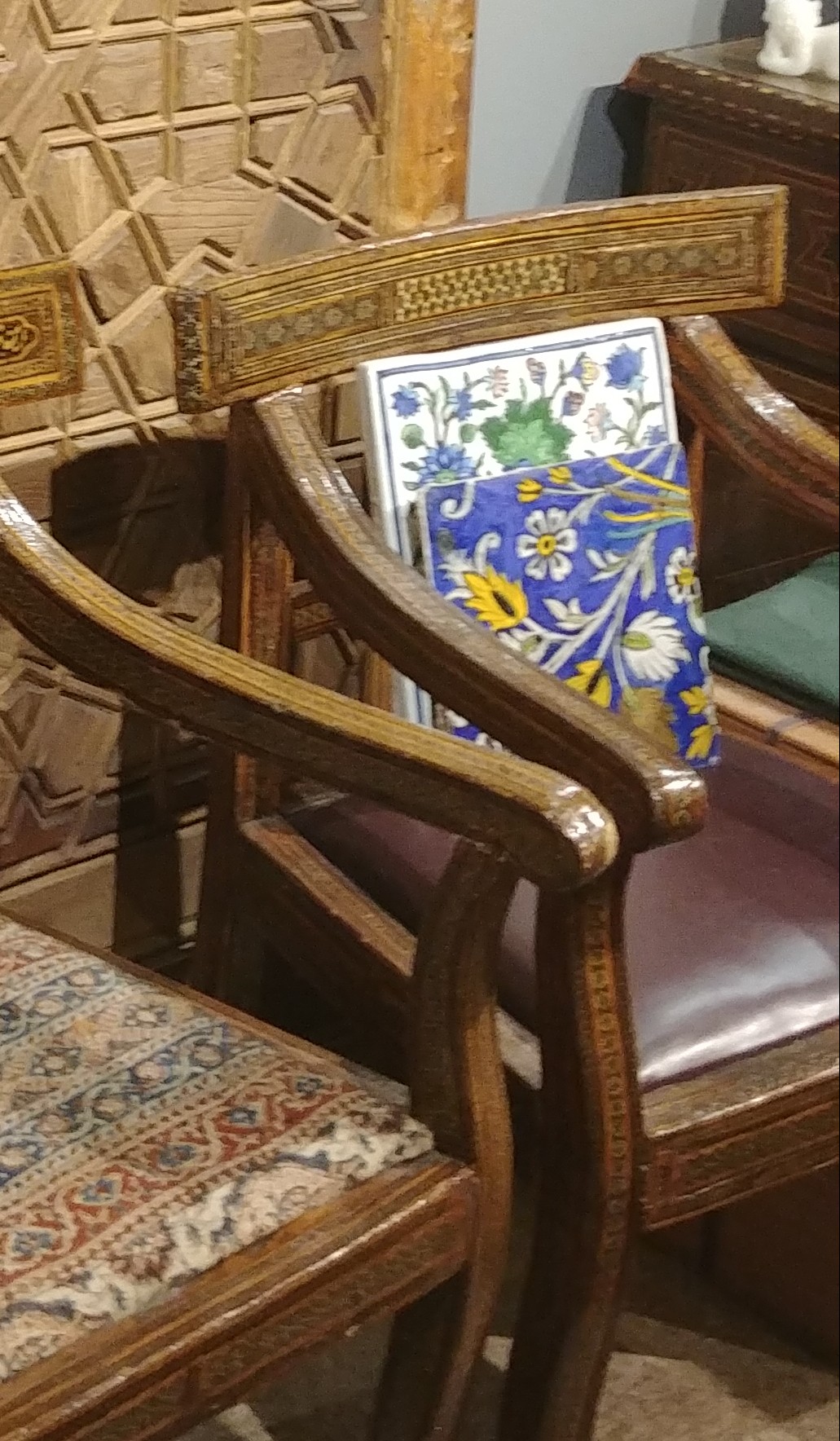 Persian Khatam work Chair, 19th century