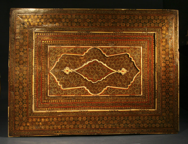 Persian Khatam Box Mirror Case 19th Century