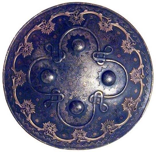 Ottoman Shield with Silver & Gold Inlay